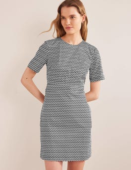 Cotton Mini Shift Dress - Black, Tulip Bud | Boden US