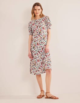 Short Sleeve Midi Dress - Multi, Dandelion Paisley | Boden US