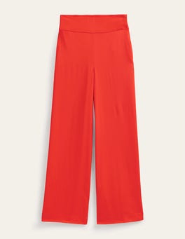 Fluid Printed Wide Pants - Vermillion Red | Boden US