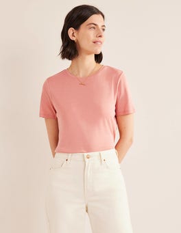 Soft Touch T-Shirt - Pink | Boden UK
