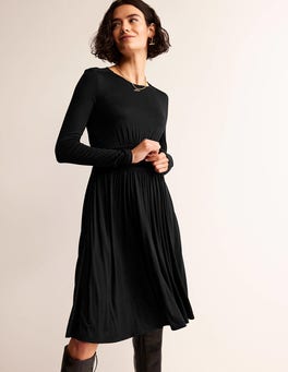 Thea Short Jersey Dress - Black | Boden EU