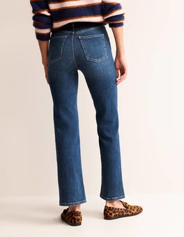 High Rise True Straight Jeans - Indigo | Boden US