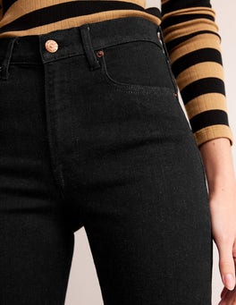 Mid Rise Cigarette Jeans - Washed Black | Boden US