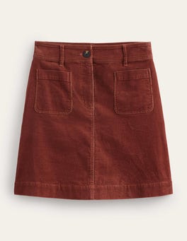 Estella Cord Mini Skirt - Red Oak | Boden US