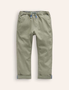 Relaxed Slim Pull-on Pants - Pottery Green