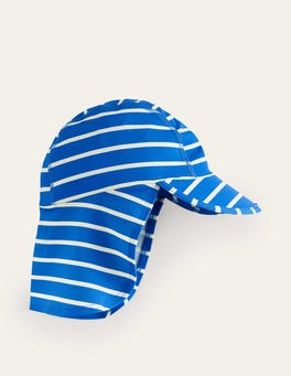 Sun Safe Swim Hat Blue Stripe
