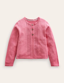 Pointelle Cotton Cardigan Rich Emerald Boden UK