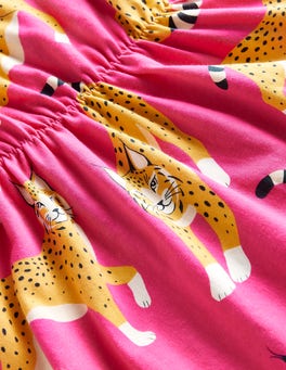 Frill Sleeve Jersey Dress - Pink Lynx | Boden UK
