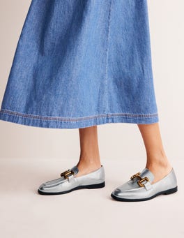 Leopard backless loafers shop