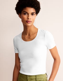 Essential Jersey T-Shirt - White | Boden UK