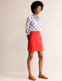 Boden Women s Nell Chino Skirt Red Mini Skirts