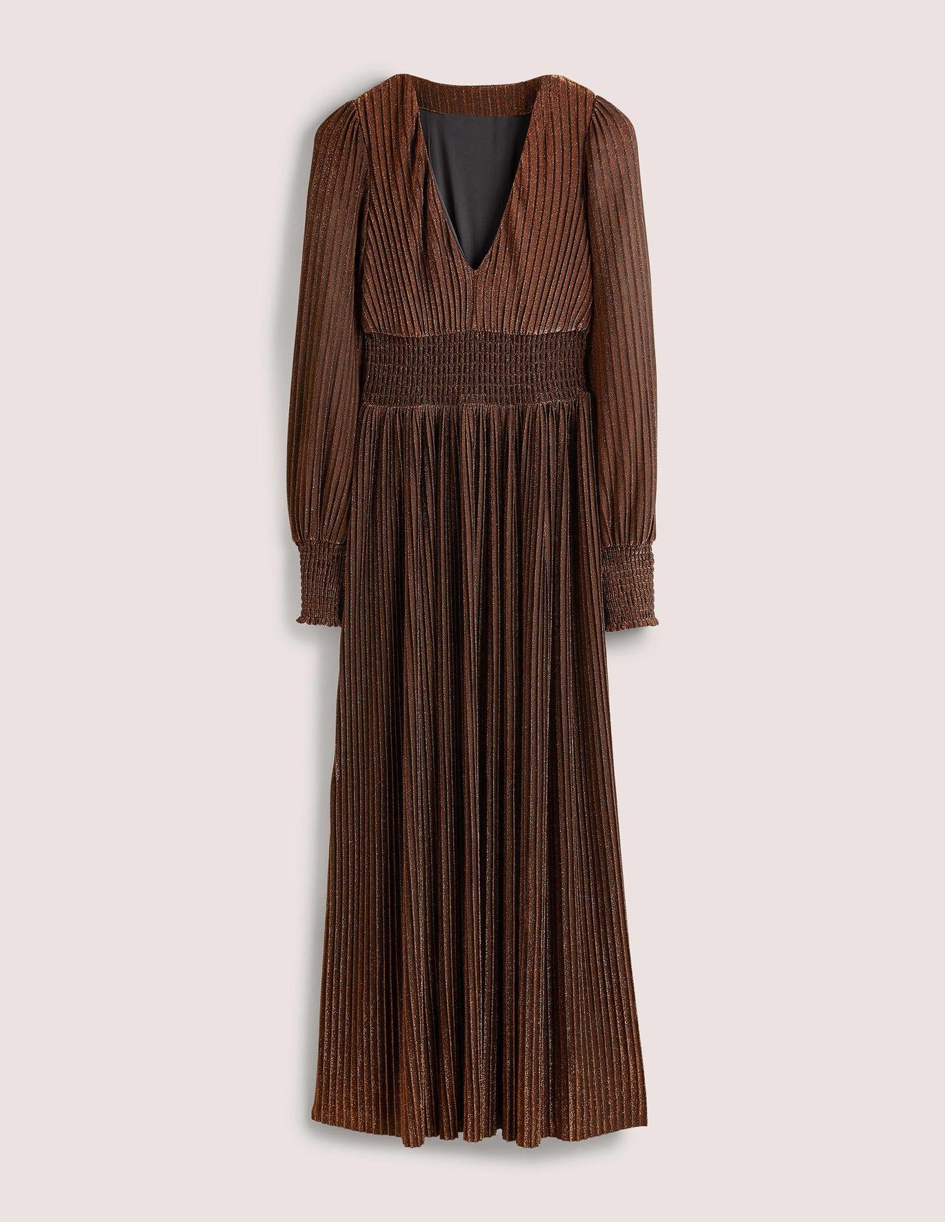 boden.co.uk | Metallic Brown Jersey Maxi Dress