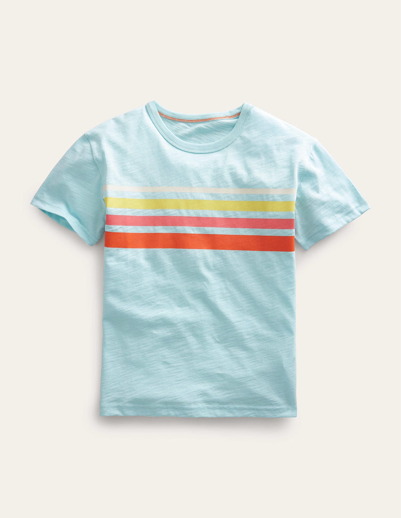 Boden Relaxed Chest Stripe T-shirt - Iced Aqua Blue