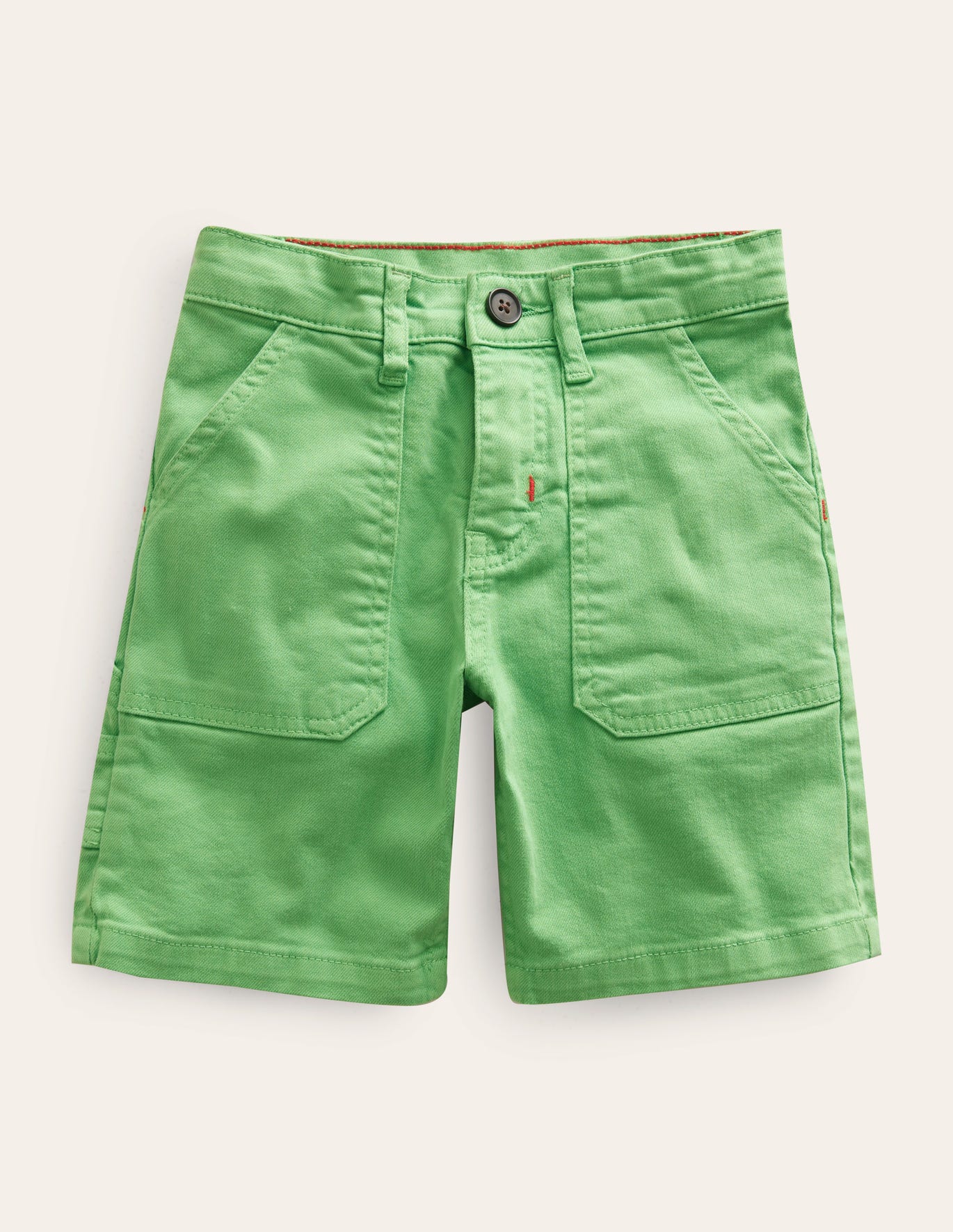 Boden Canvas Carpenter Shorts - School Green