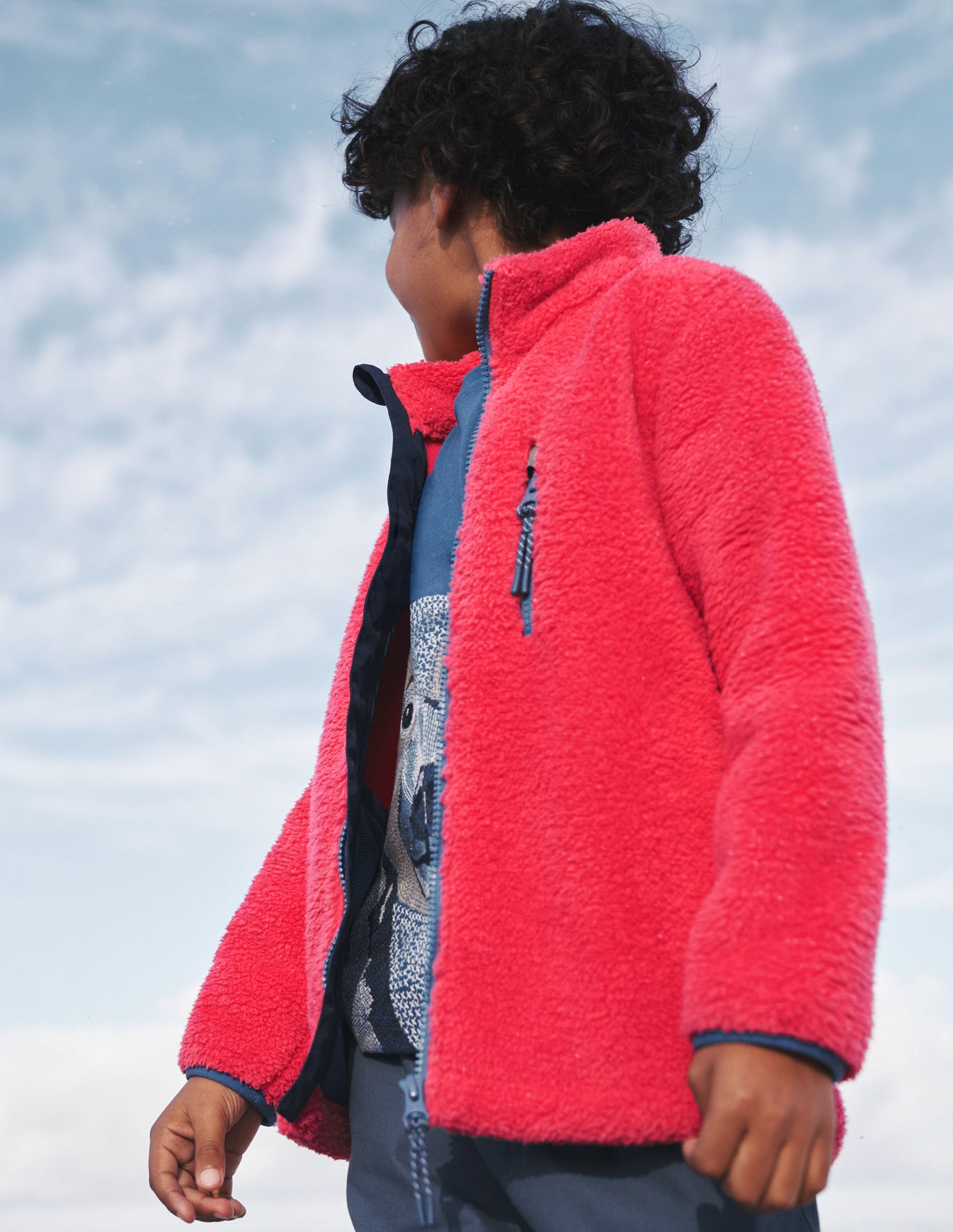 Boden Cosy Windproof Fleece - Jam