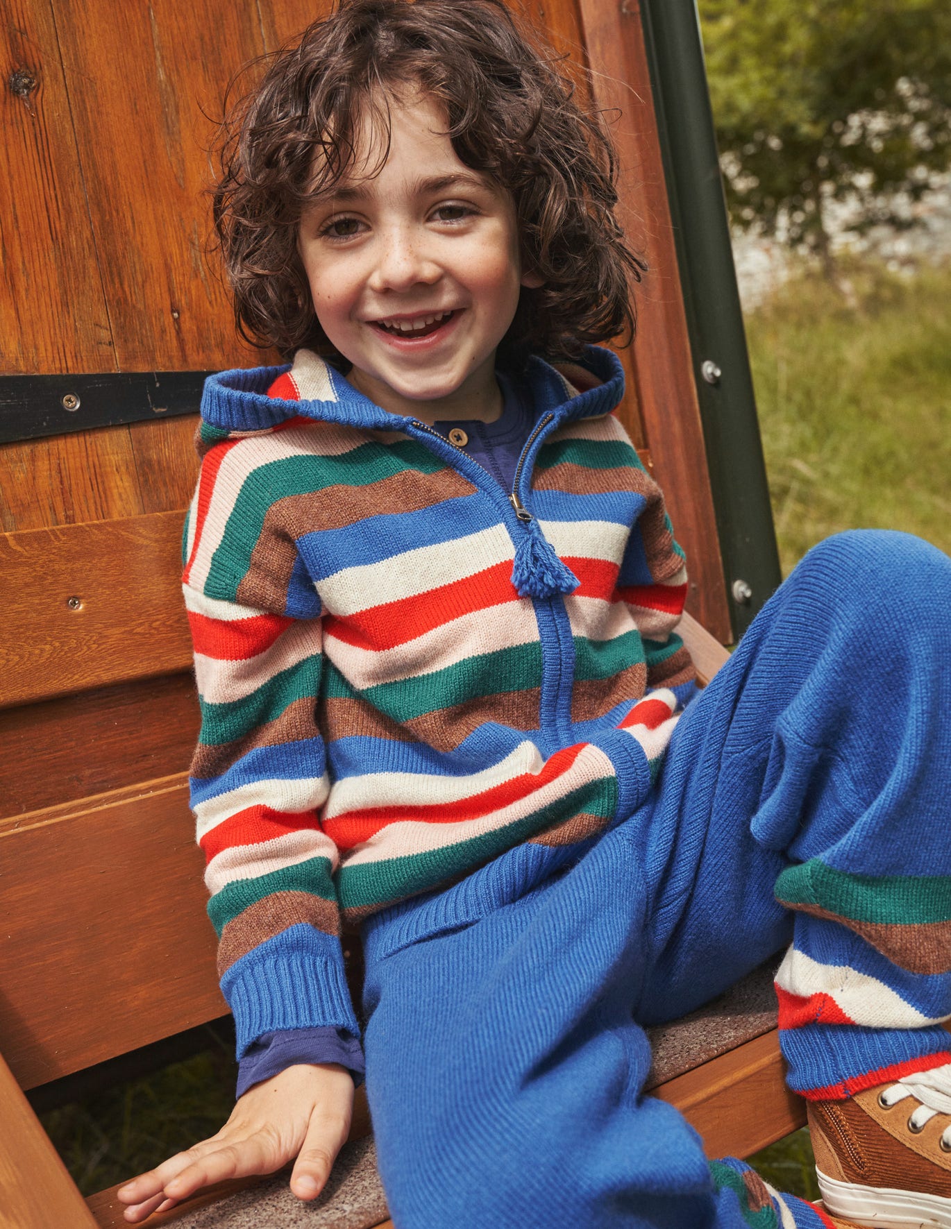 Boden Hooded Zip Through - Paradisico Blue