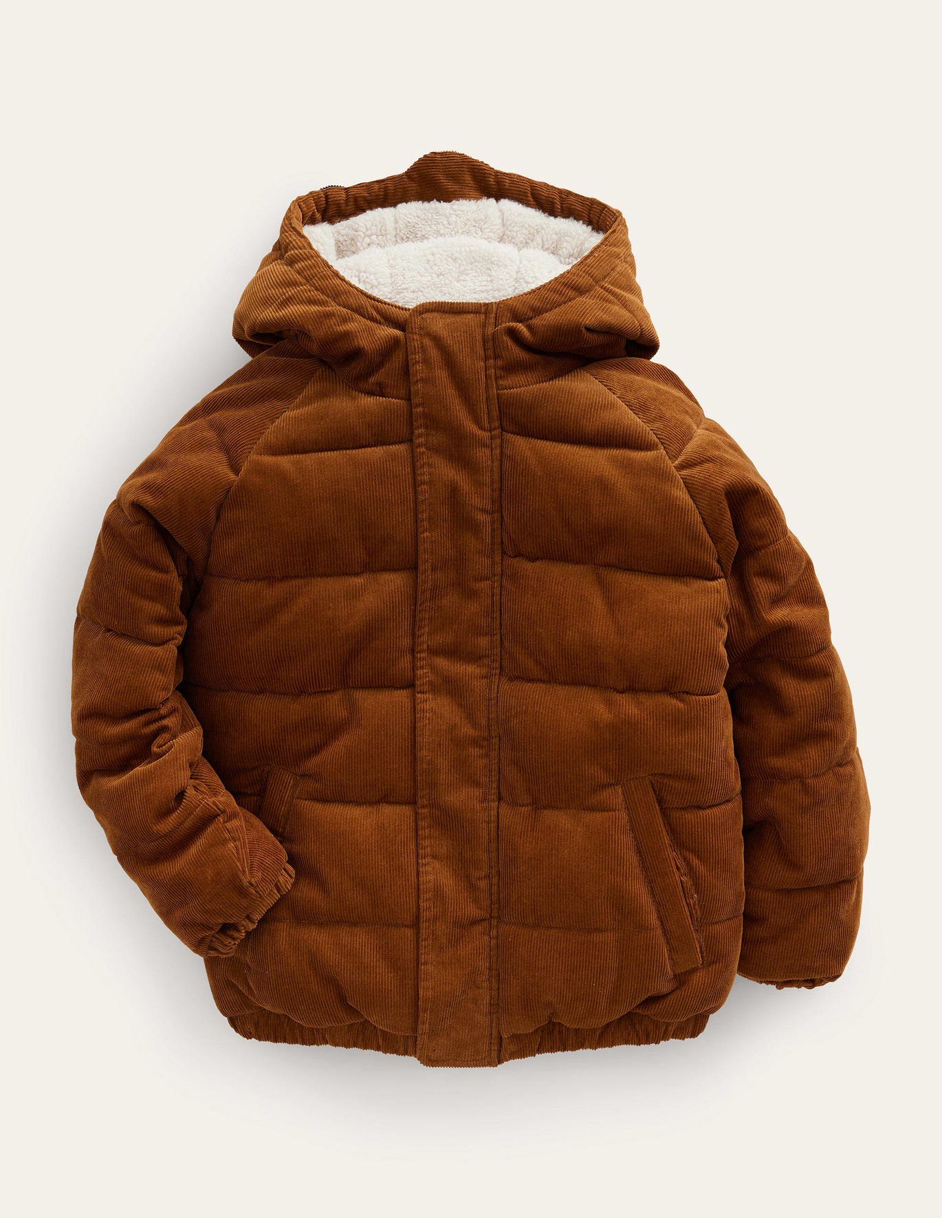 Boden Novelty Padded Coat - Butterscotch Brown
