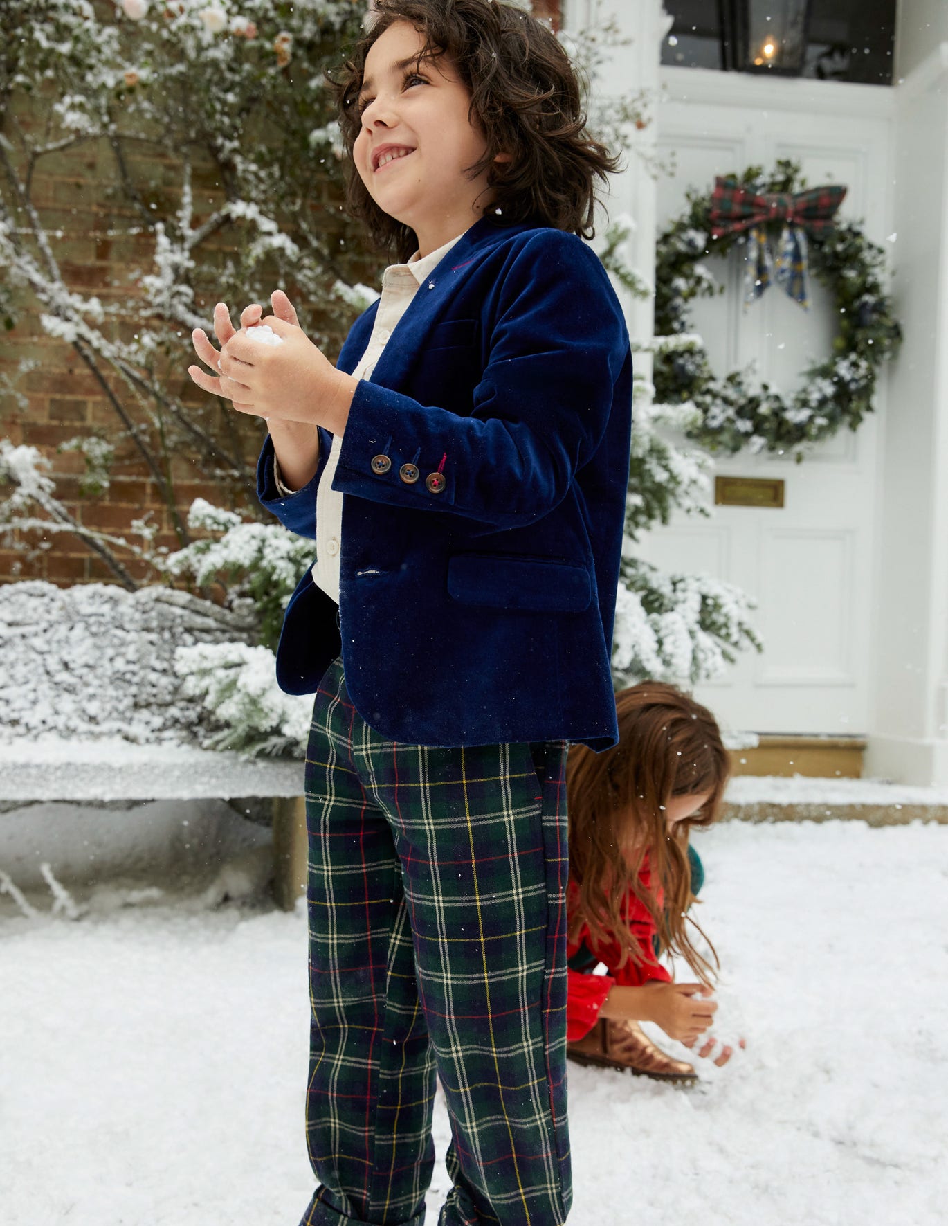Boden Velvet Party Blazer - Bluing