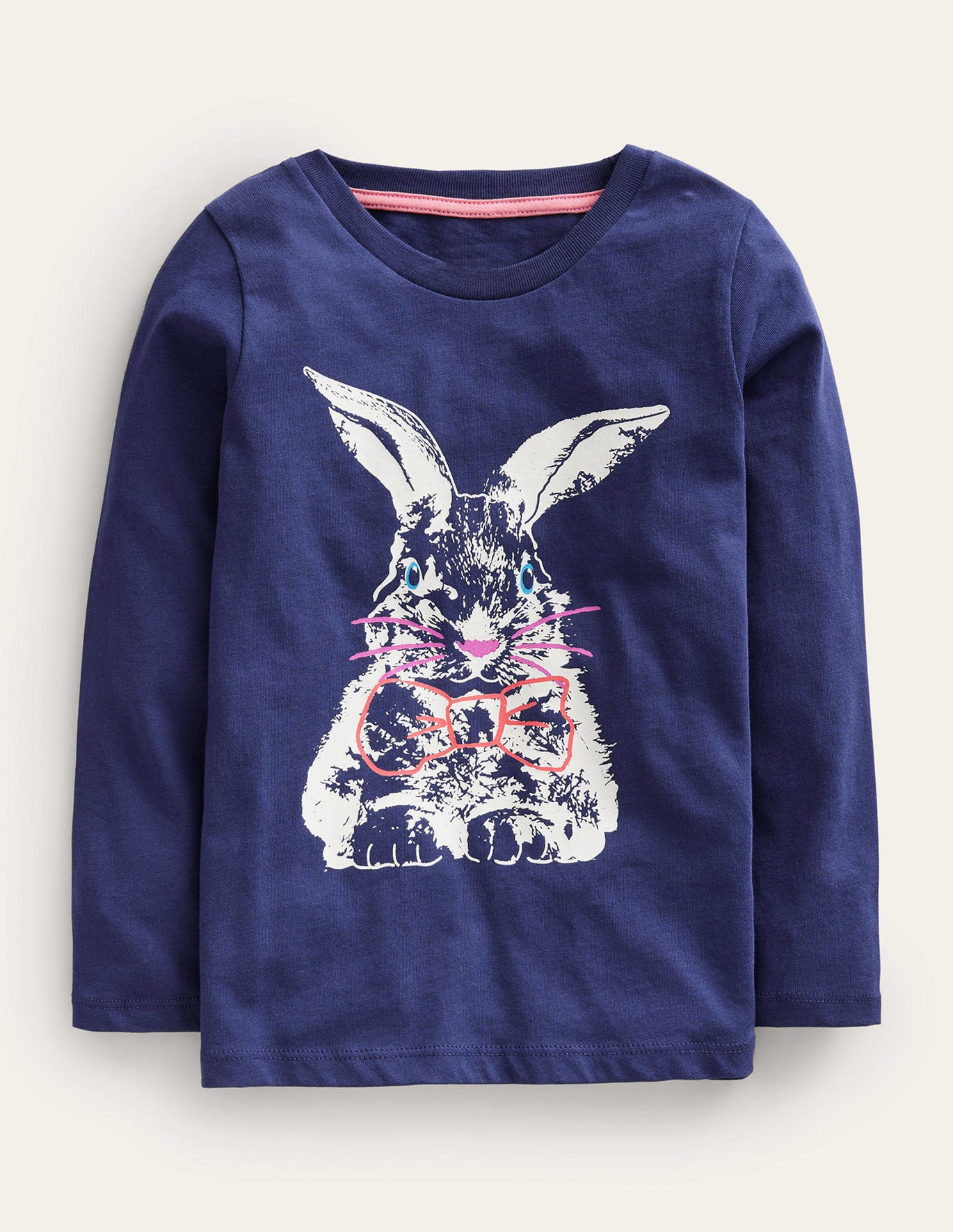 Boden Glow in the Dark T-shirt - College Navy Bunny