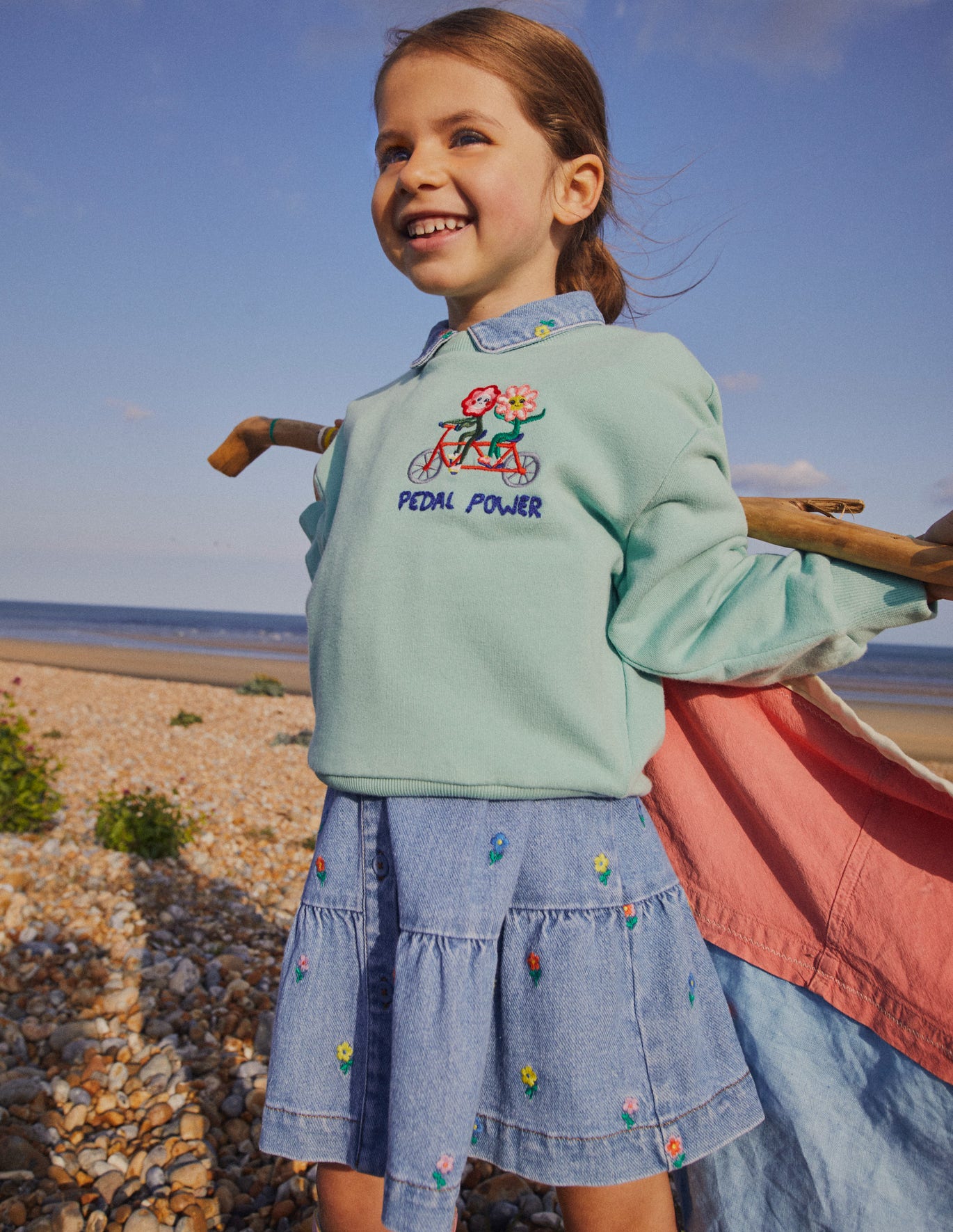 Boden Relaxed Logo Sweatshirt - Opal Green