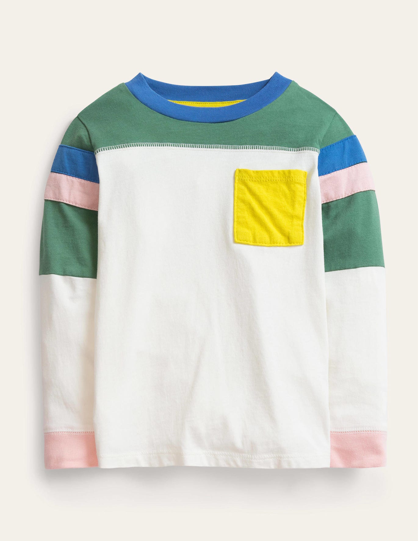 Boden Colourblock T-shirt - Vanilla Pod