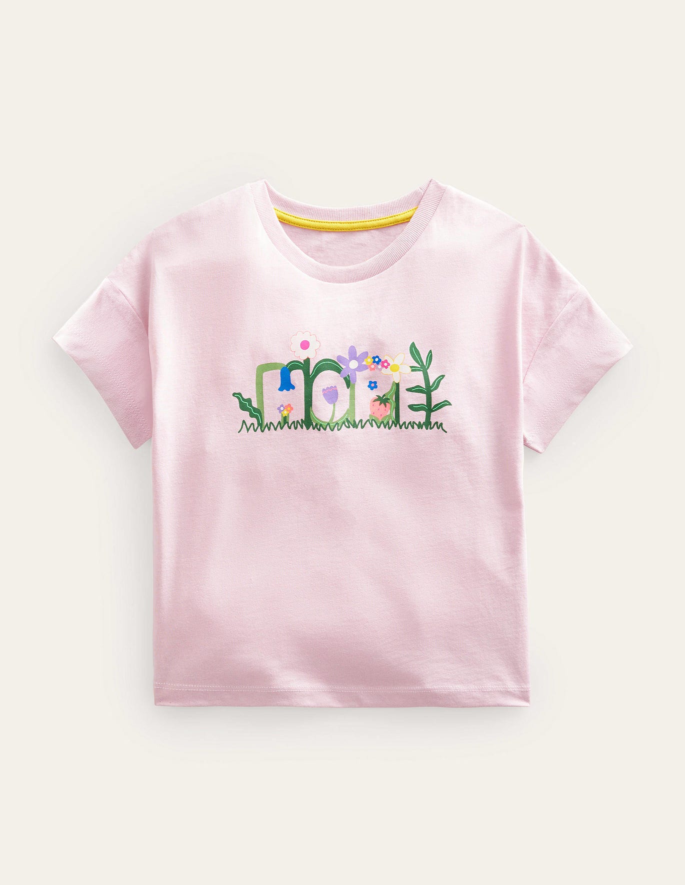 Boden Printed Graphic T-shirt - French Pink Hope