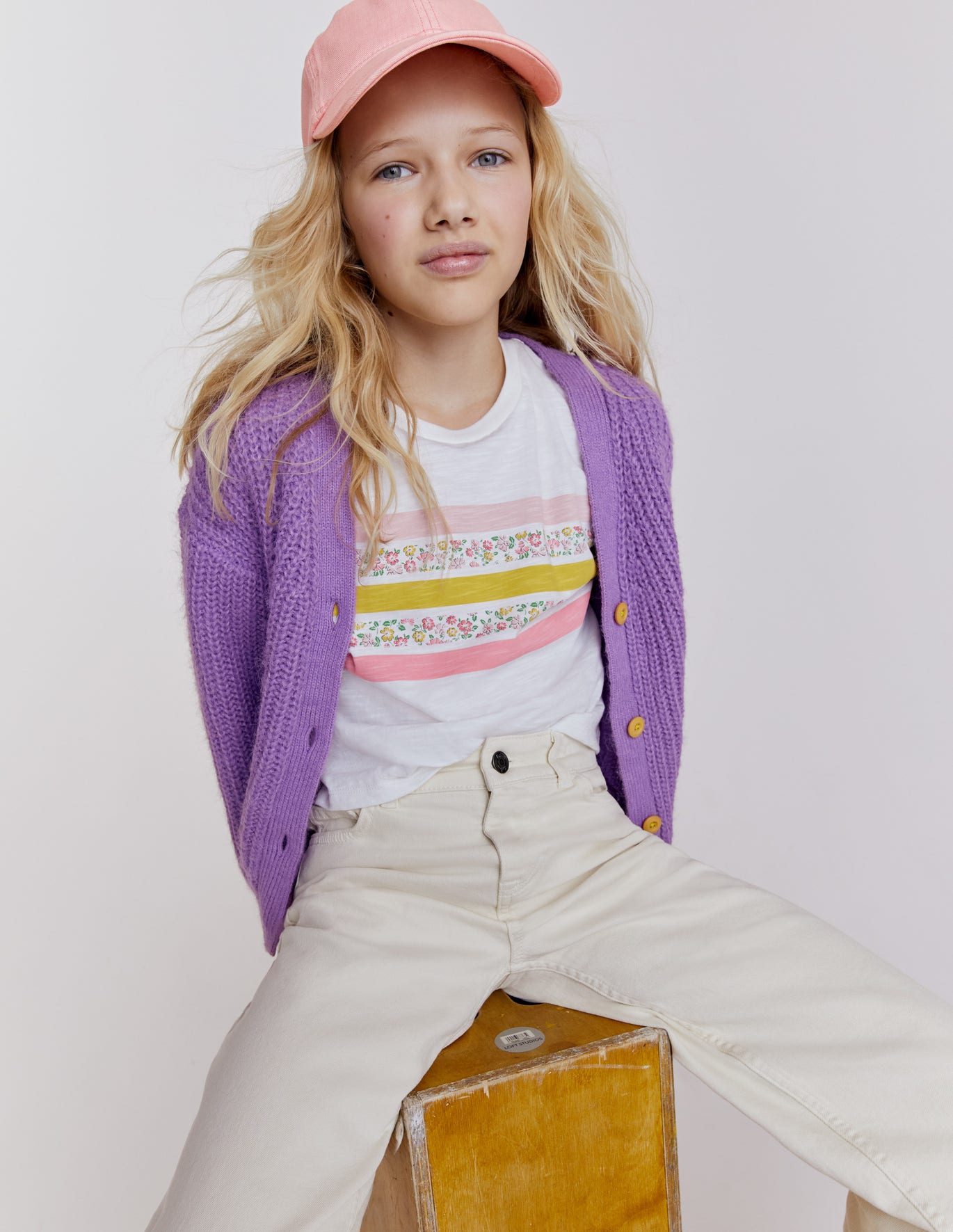 Boden Relaxed T-shirt - Ivory Floral Stripe