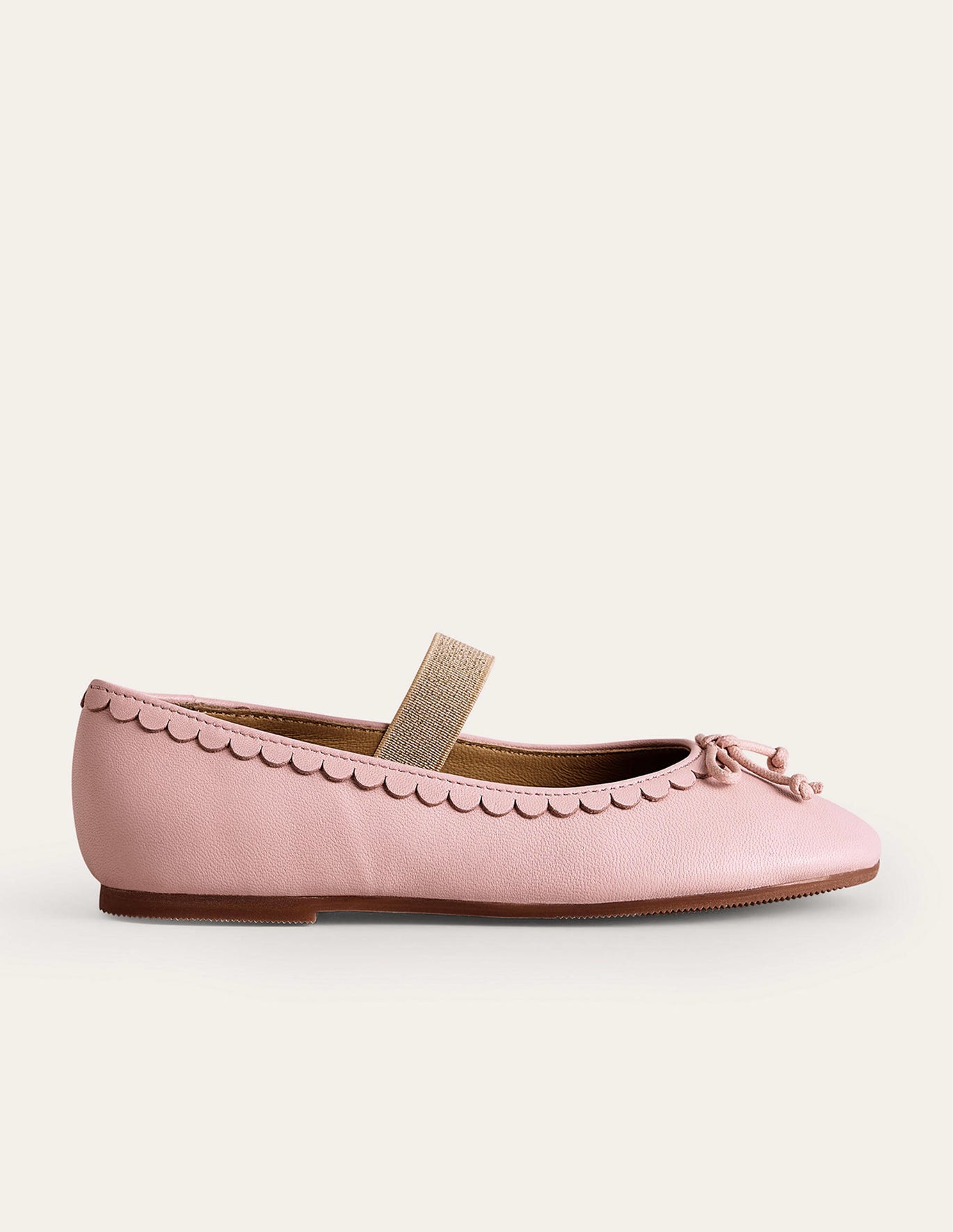 Boden Leather Ballet Flat - Provence Dusty Pink