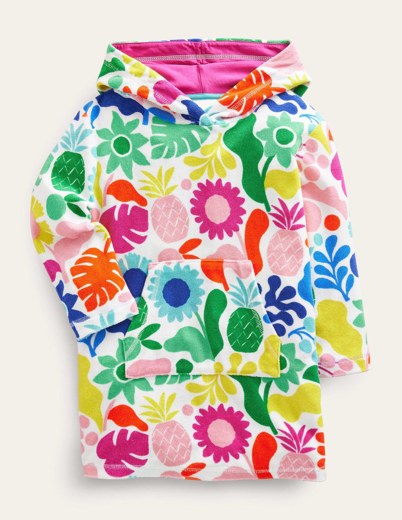 Boden Pattern Towelling Beach Dress - Multi Holiday Foral