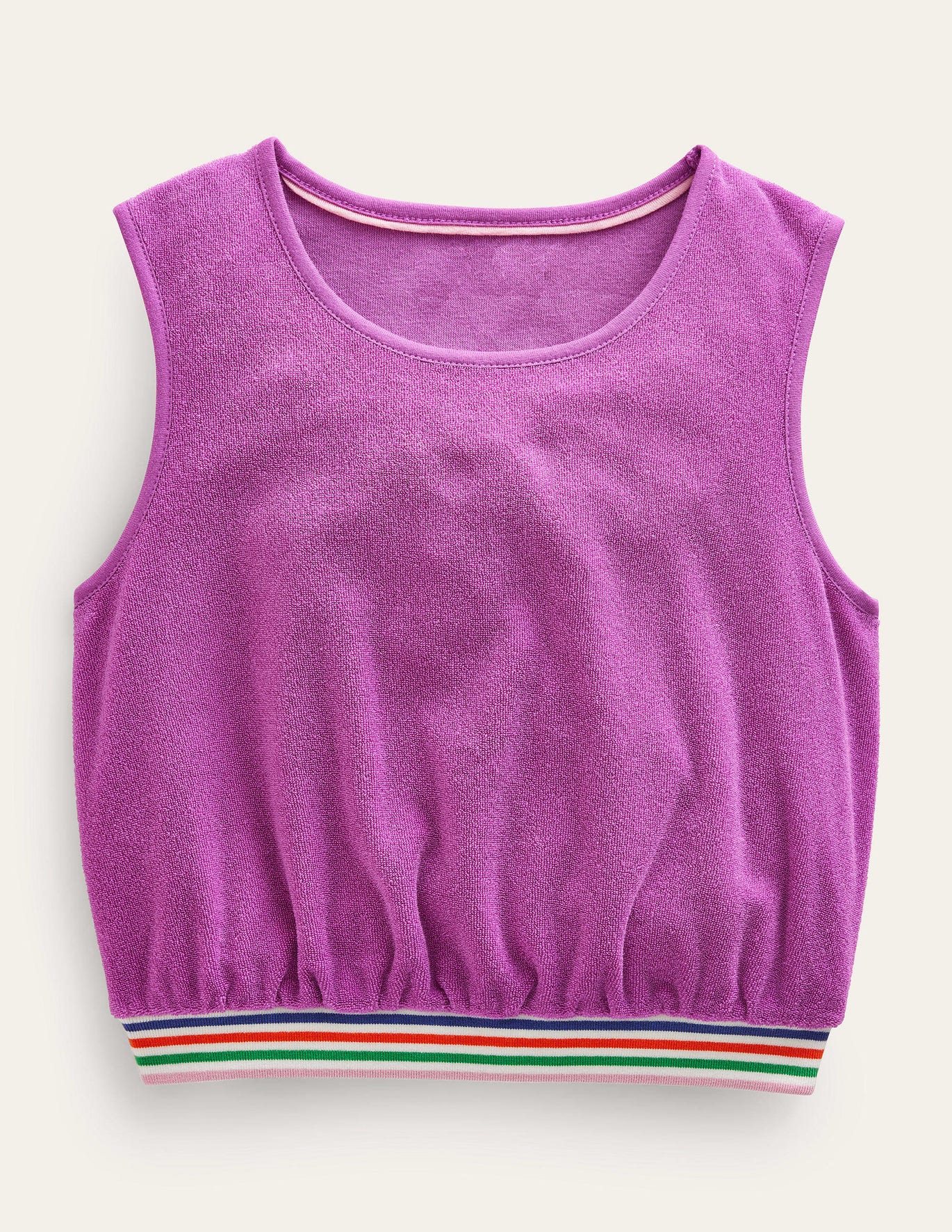 Boden Toweling Tank Top - Radiant Orchid Purple