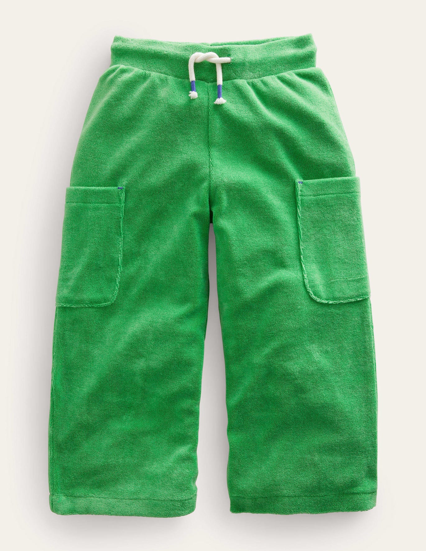 Boden Towelling Cargo Pants - Aloe Green