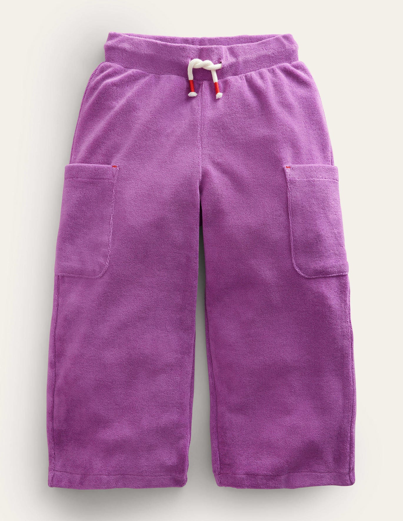 Boden Towelling Cargo Pants - Radiant Orchid Purple