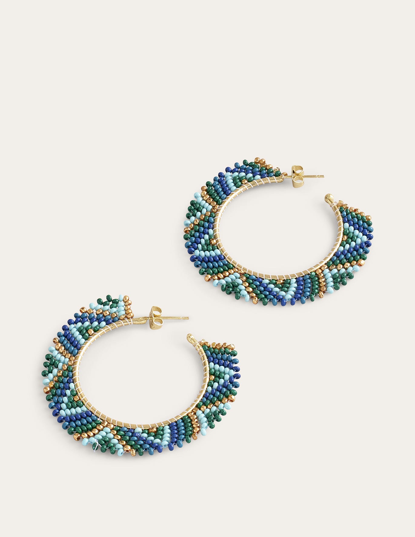 bodendirect.de | Metall-Creolen im Boho-Stil mit Perlen