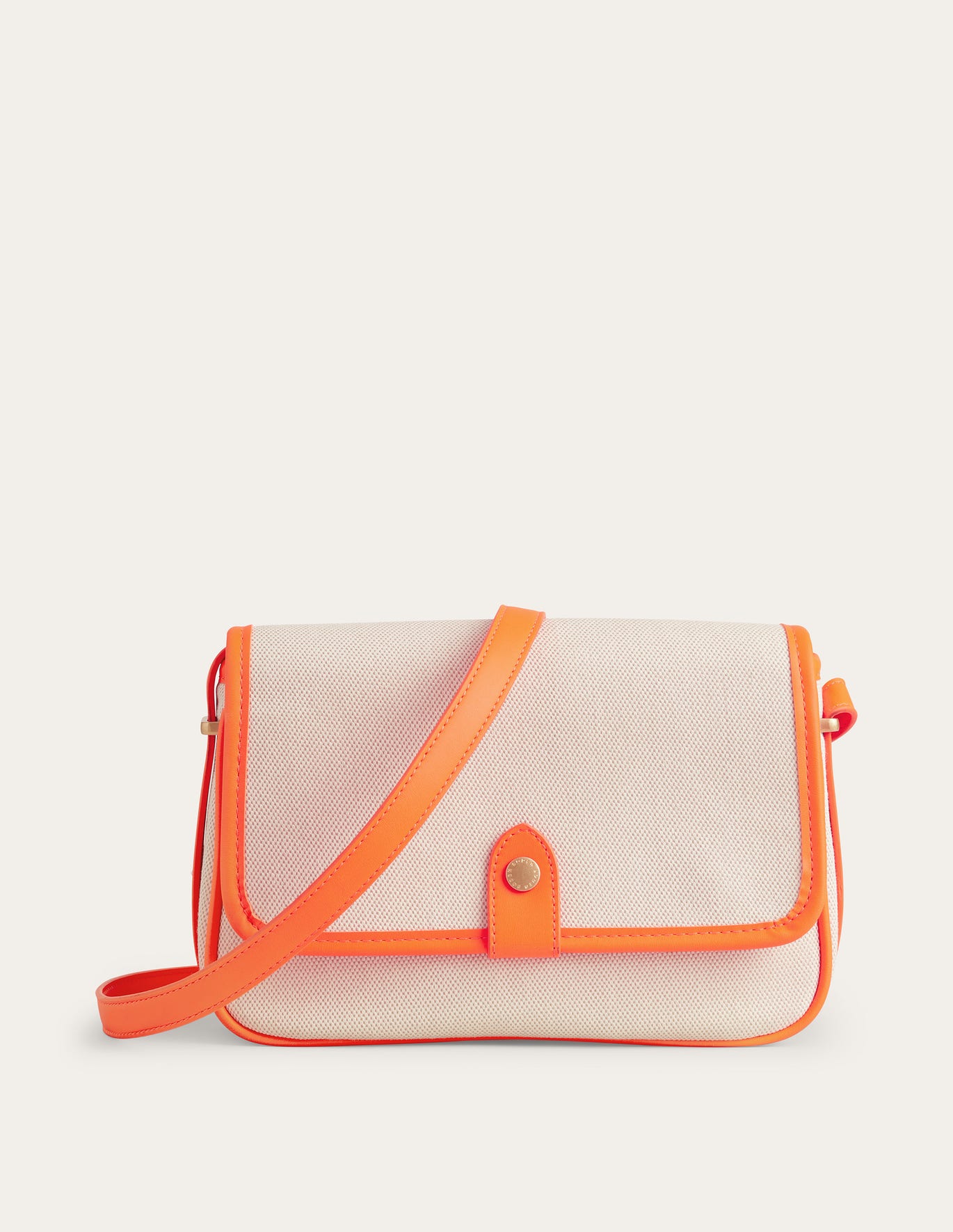 Boden Structured Canvas Crossbody - Neon Orange