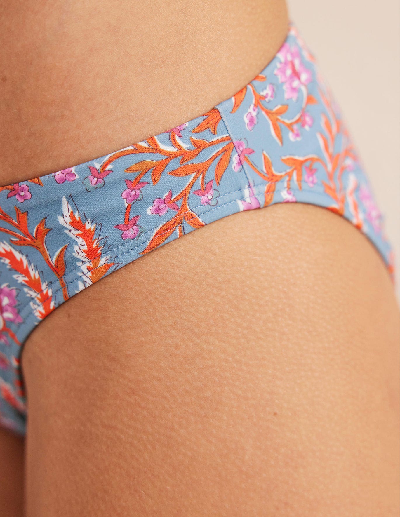 Boden Classic Bikini Bottoms - Delph Blue, Opulent Vine