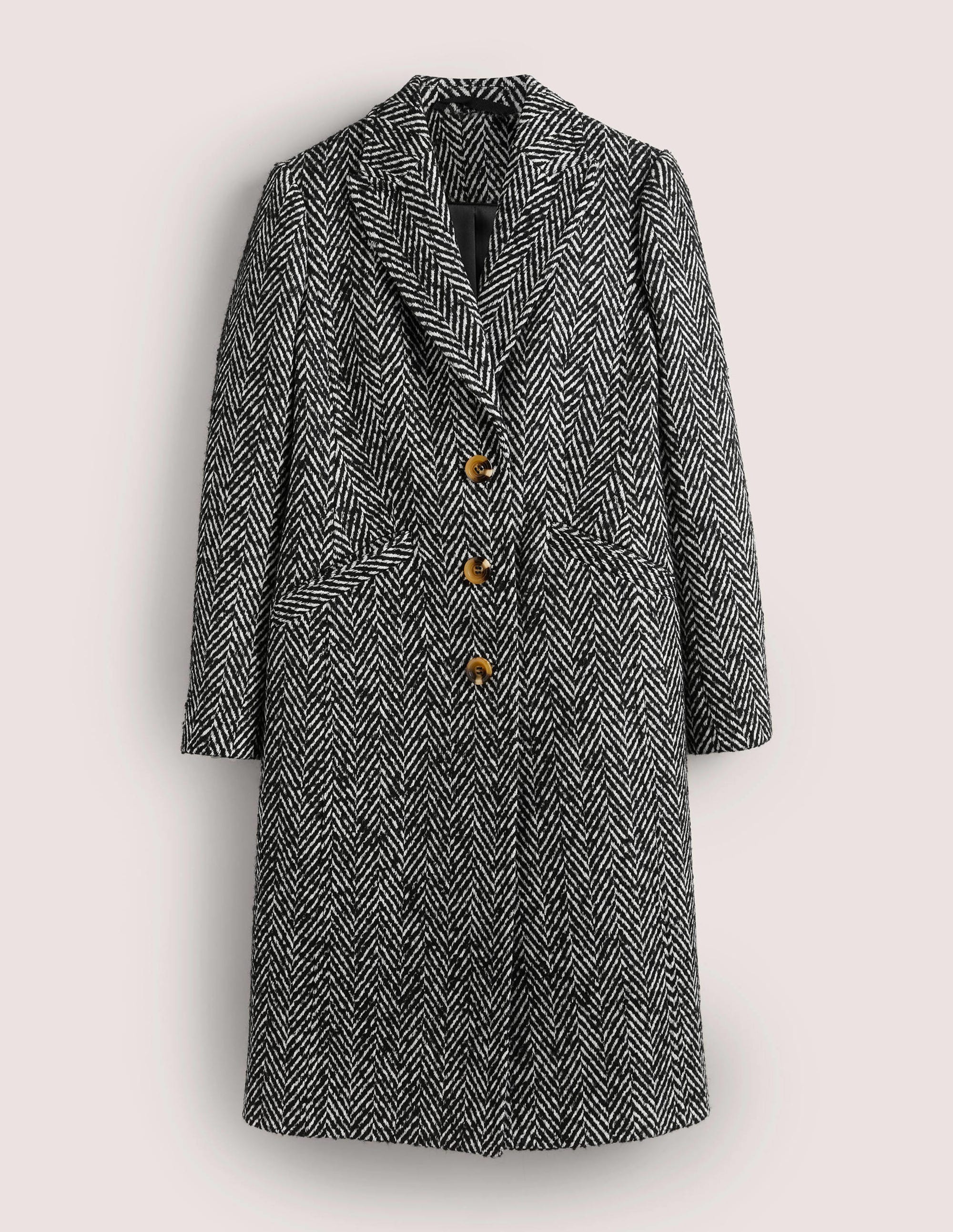 Manteau En Laine Brossee Bleu Marine Boden Fr