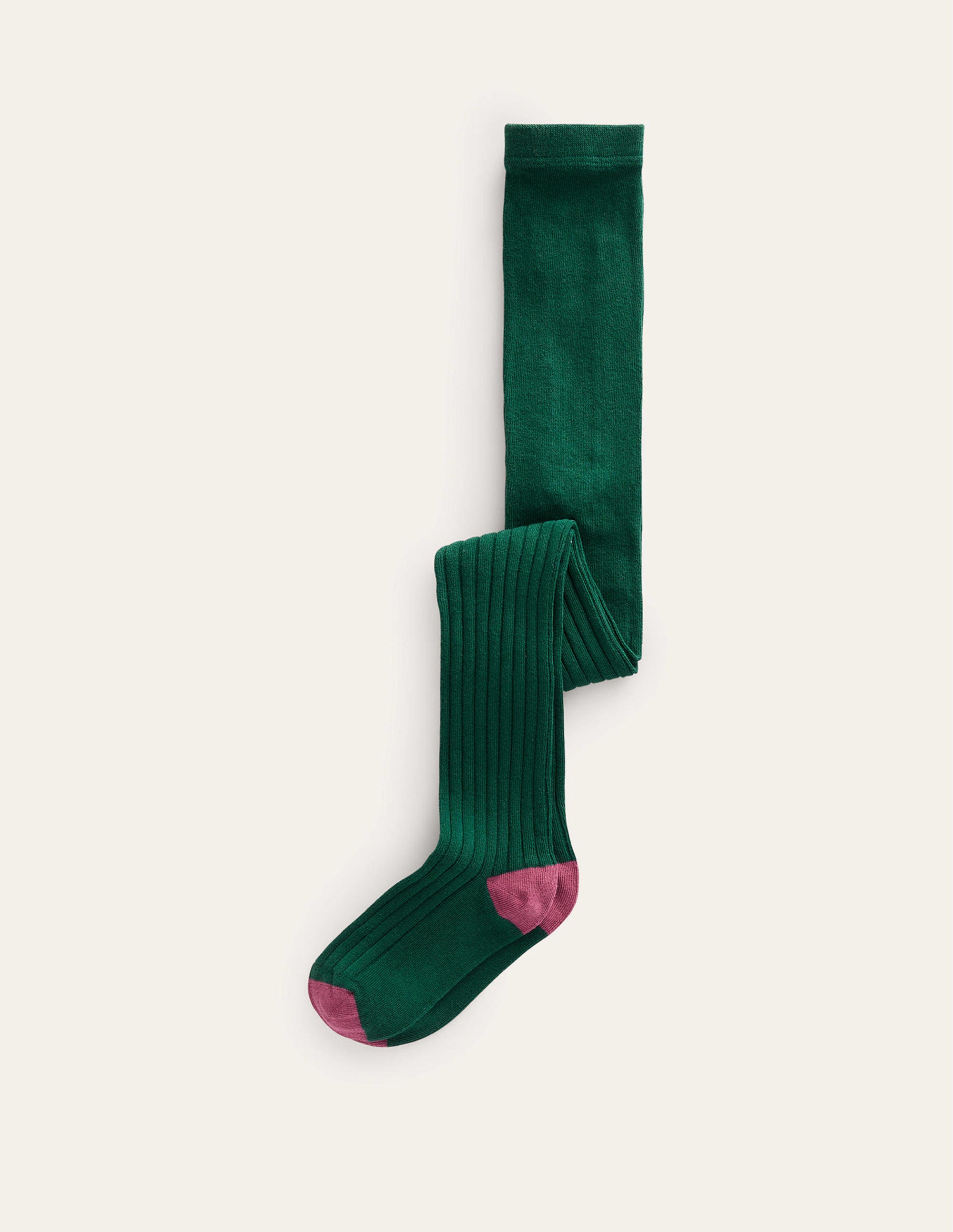 Ribbed Tights Green Girls Boden, Emerald Night