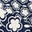Navy Stylised Flower
