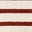 Ecru/Merlot Red Stripe