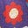 Glockenblumenblau, Kleines Einhorn-/Blumenmuster