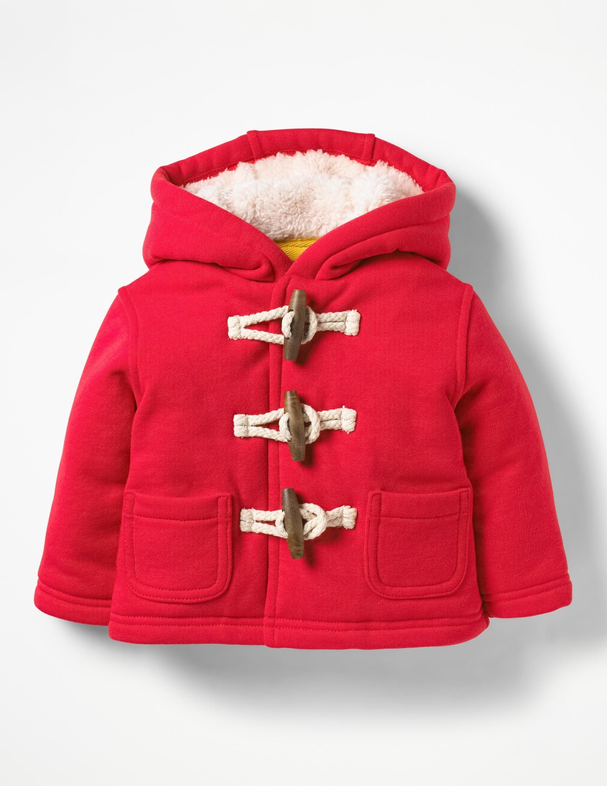 shaggy red coat