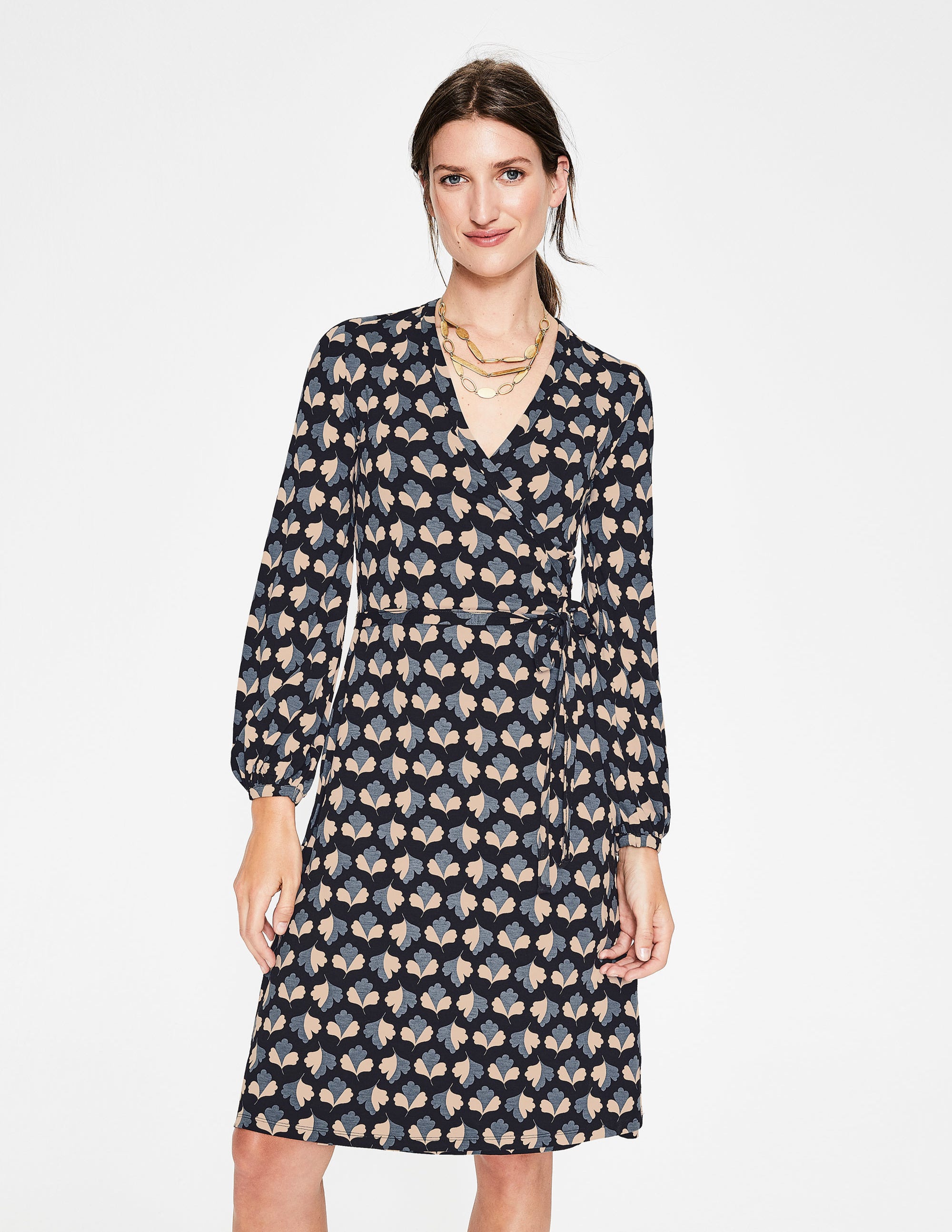 boden black wrap dress