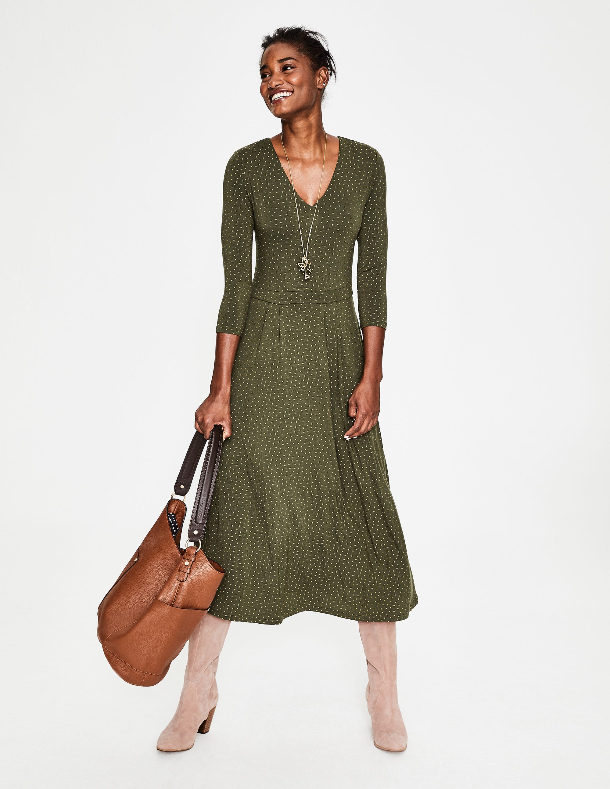 coraline jersey midi dress