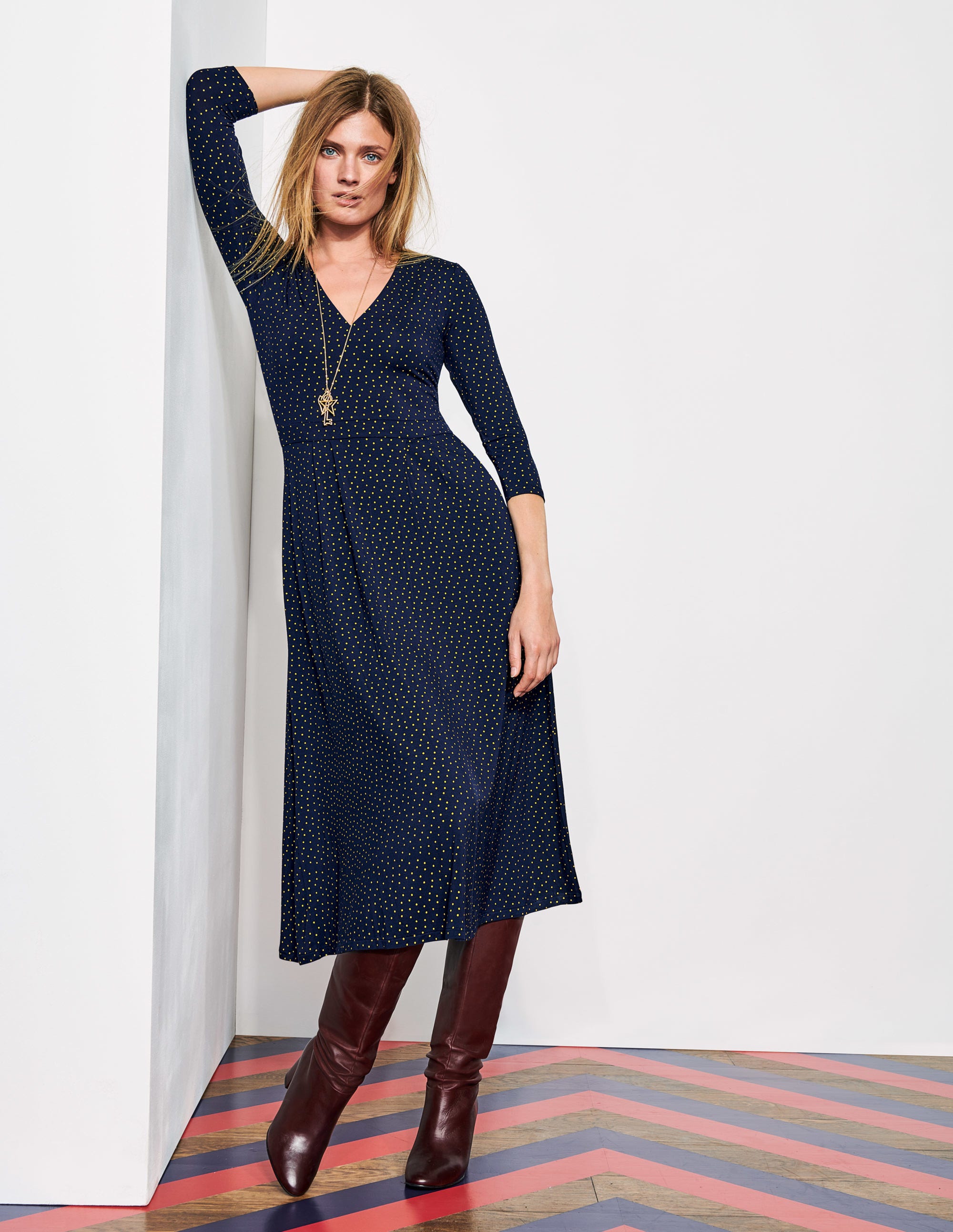 coraline jersey midi dress