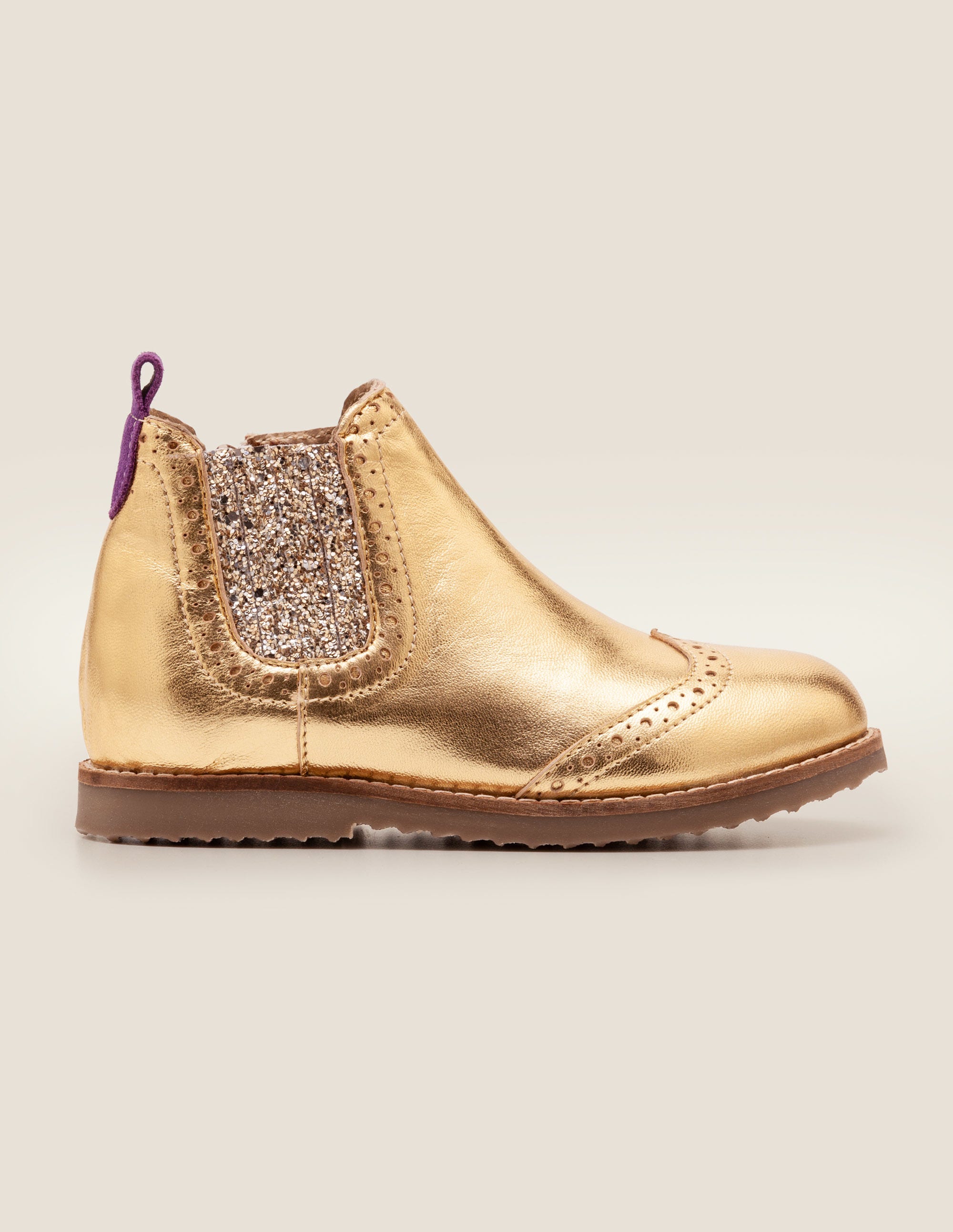 metallic chelsea boots
