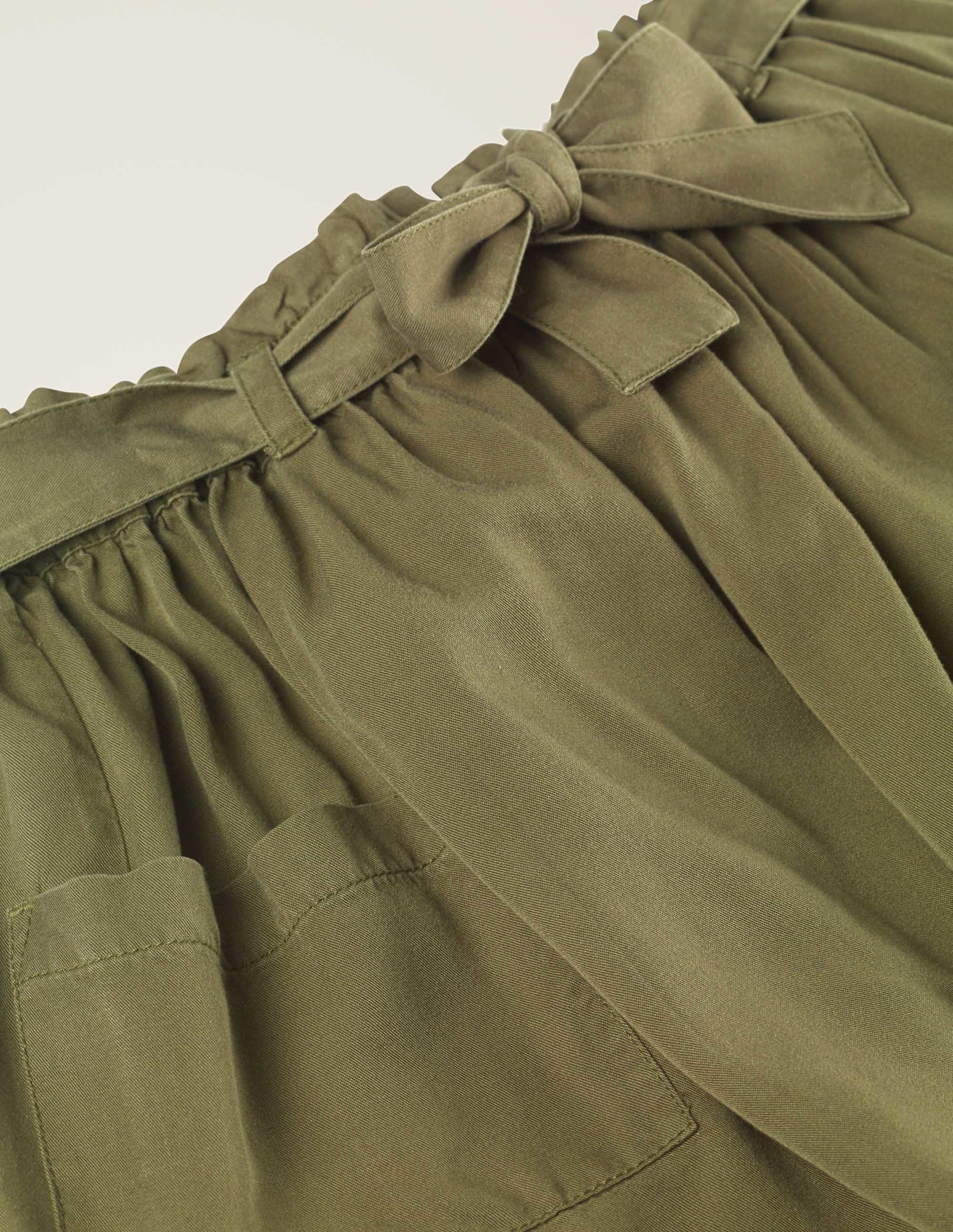 Tie Waist Pocket Skirt Elizabethan Blue Star Sprig Boden Us