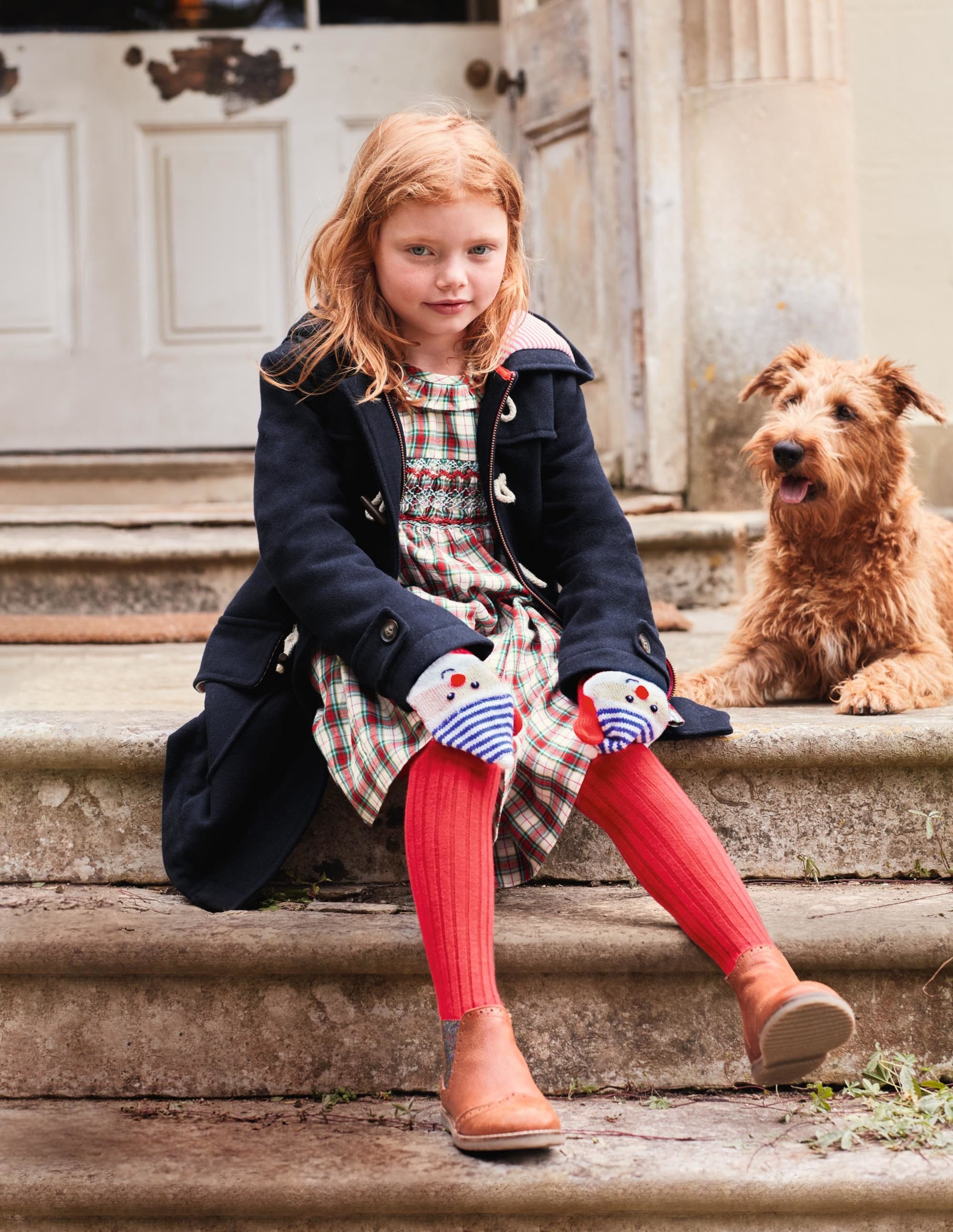 girls navy smart coat