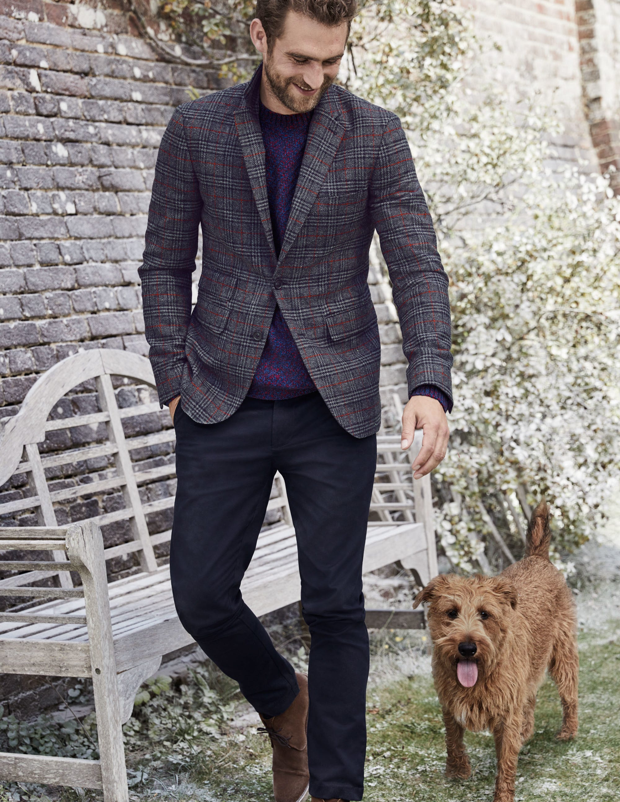 unstructured tweed blazer