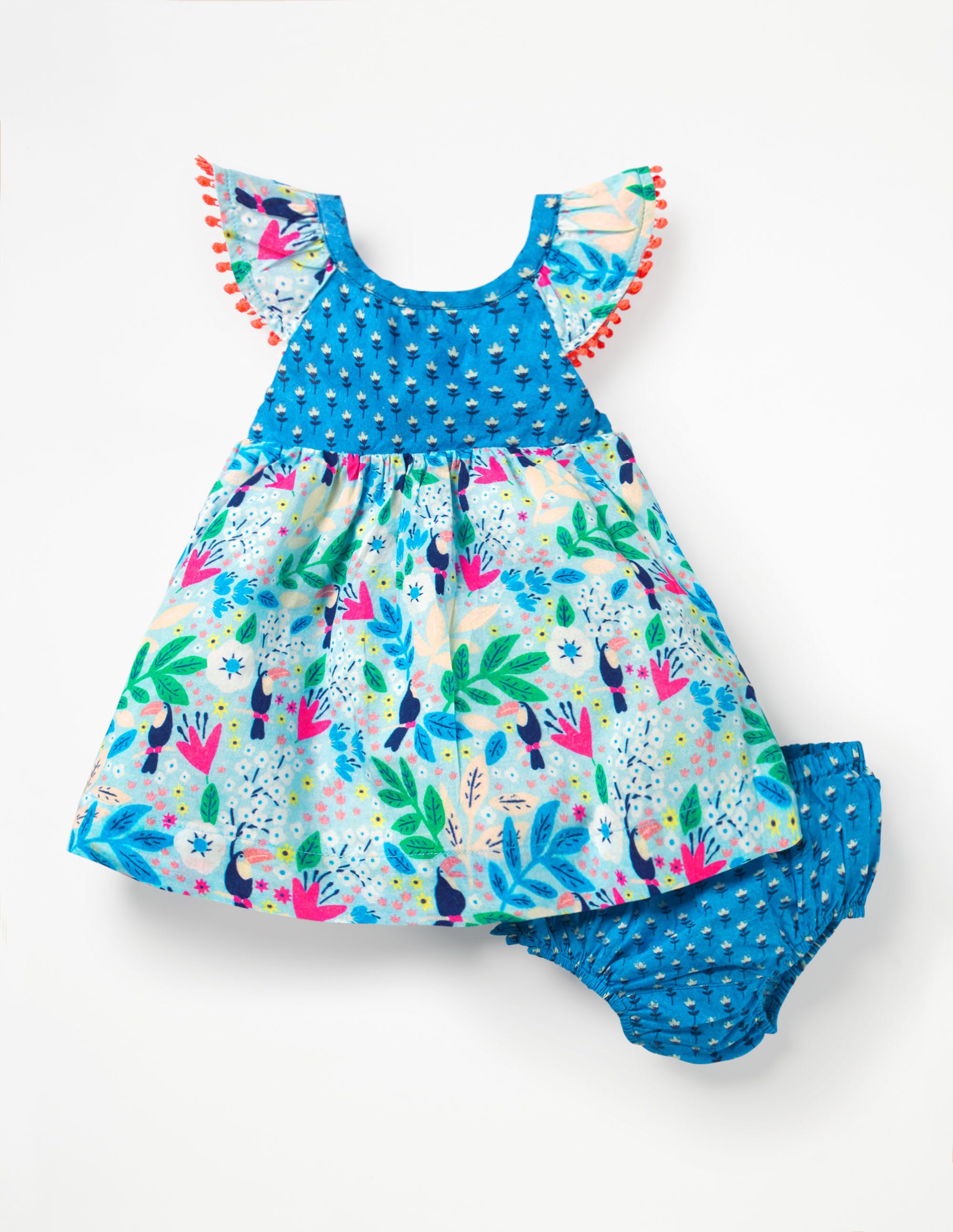 Robe tissée à motif pêle-mêle MUL Bébé Boden, Multi