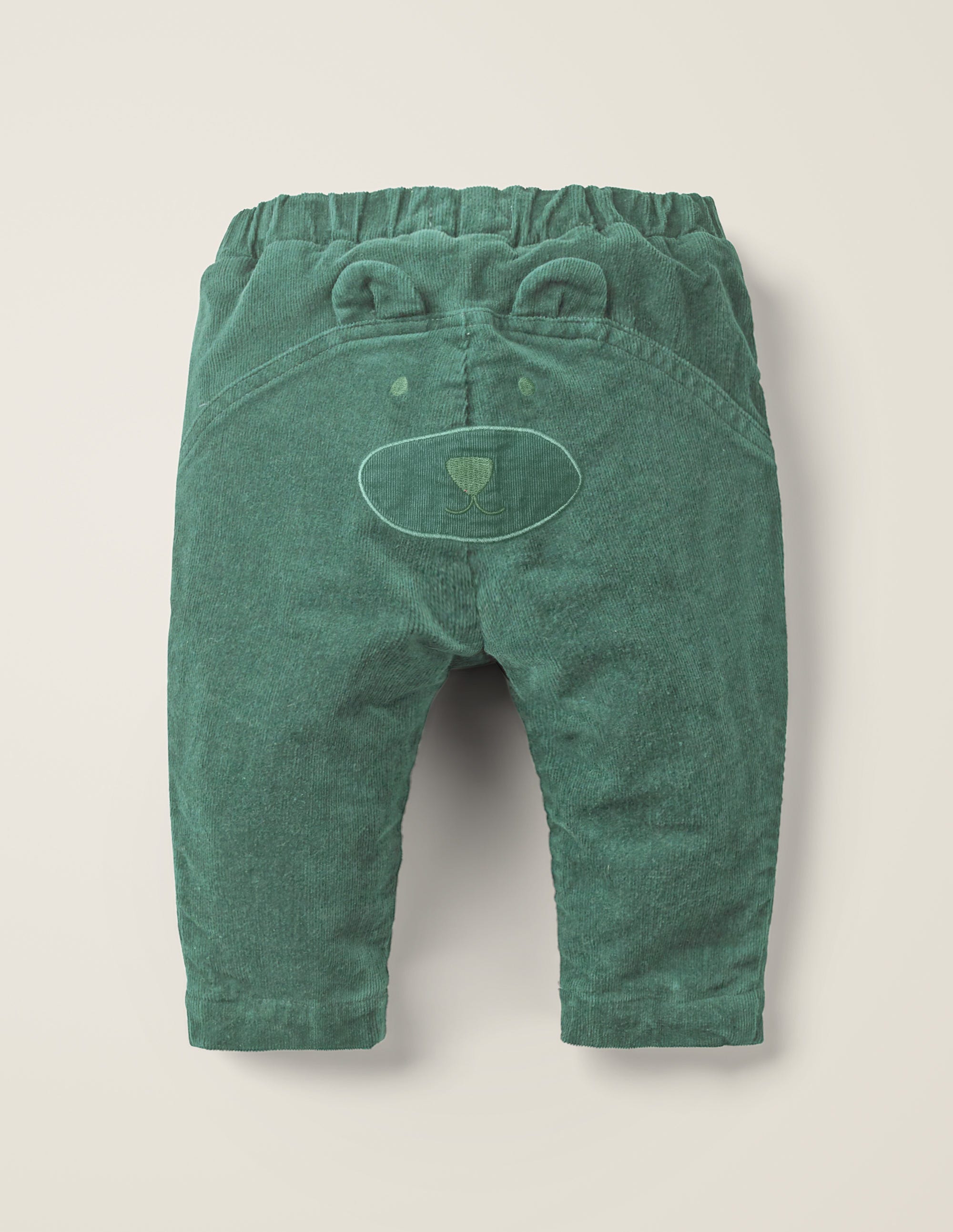 Pantalon en velours côtelé doublé de polaire GRN Bébé Boden, Green